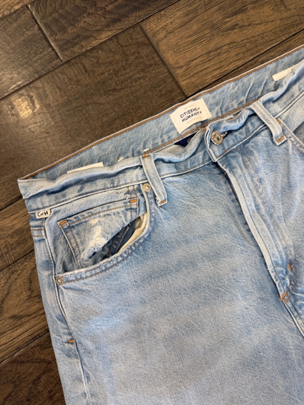 Citizens of Humanity Paloma Baggy Wide Leg Jeans Size 29 Light Wash High Rise - Picture 10 of 10